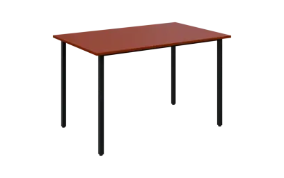 JSB 120N Jídelní stůl 1200 x 800 mm, deska cihlově červená / podnož černá